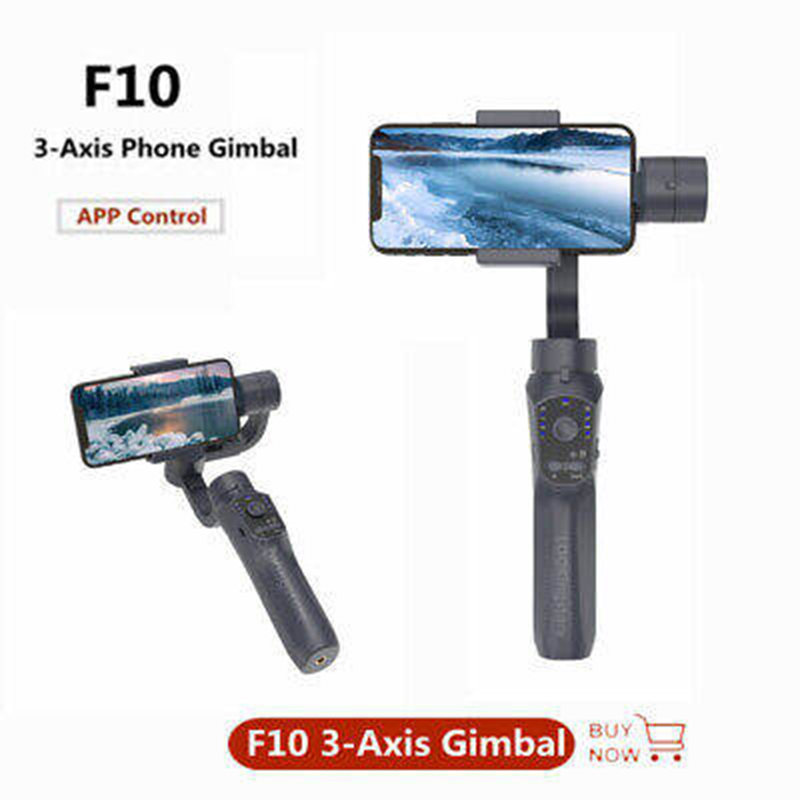 Picture of F10 Gimbal 3-Axis Stabilizer for SmartPhone iPhone Huawei Samsung APP Control-Black
