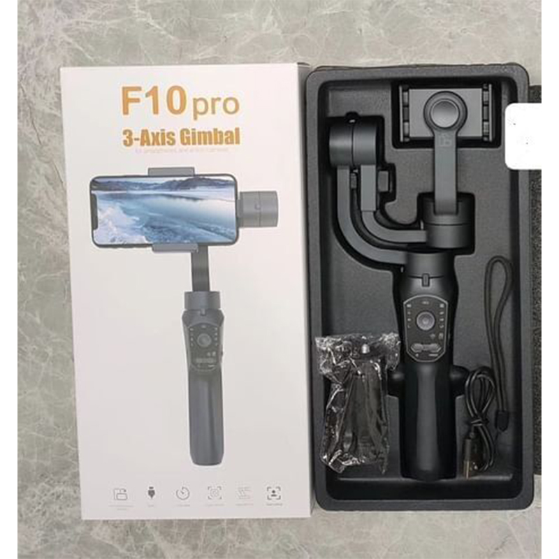 Picture of F10 Pro Gimbal 3-Axis Stabilizer for Smartphone iPhone Handheld Automatic Selfie Stick 360 Rotation Face Tracking APP Video Camera Stabilized-Black