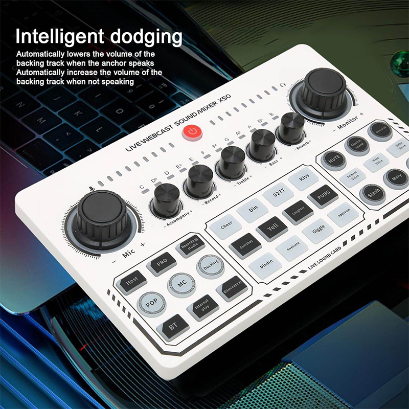 Picture of X50 Professional Sound Card, Audio Studio Recording, Interface Mixers, Music Card Live Mobile Phone, PC-Multicolor
