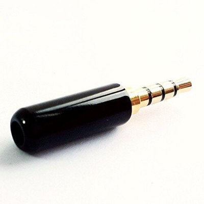 Picture of Copper 4 Pole 3.5MM Plug Male Headphone Jack with Clip 3.5MM Stereo Audio Connector for 4mm Cable Adapter 5 pcs  Multicolour-Multicolor