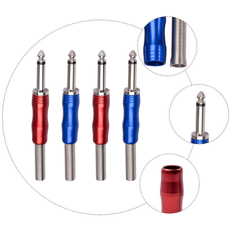 Picture of 4 PCS Guitar Audio Plug Aluminum Alloy 6. 35mm Male Female Jack Solder-Multicolor