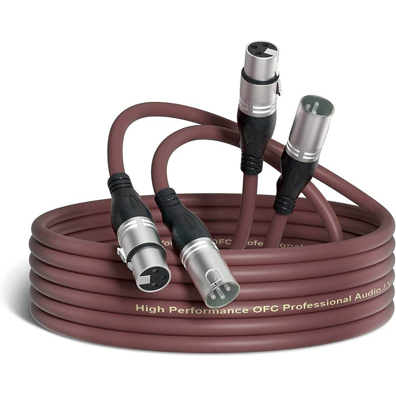 Picture of XLR Cable Microphone XLR Male to Female Extension Cable 1.5M XLR Jack Extender Cord for PA System Studio Recorder Amplifier Mixer Speaker System-Black