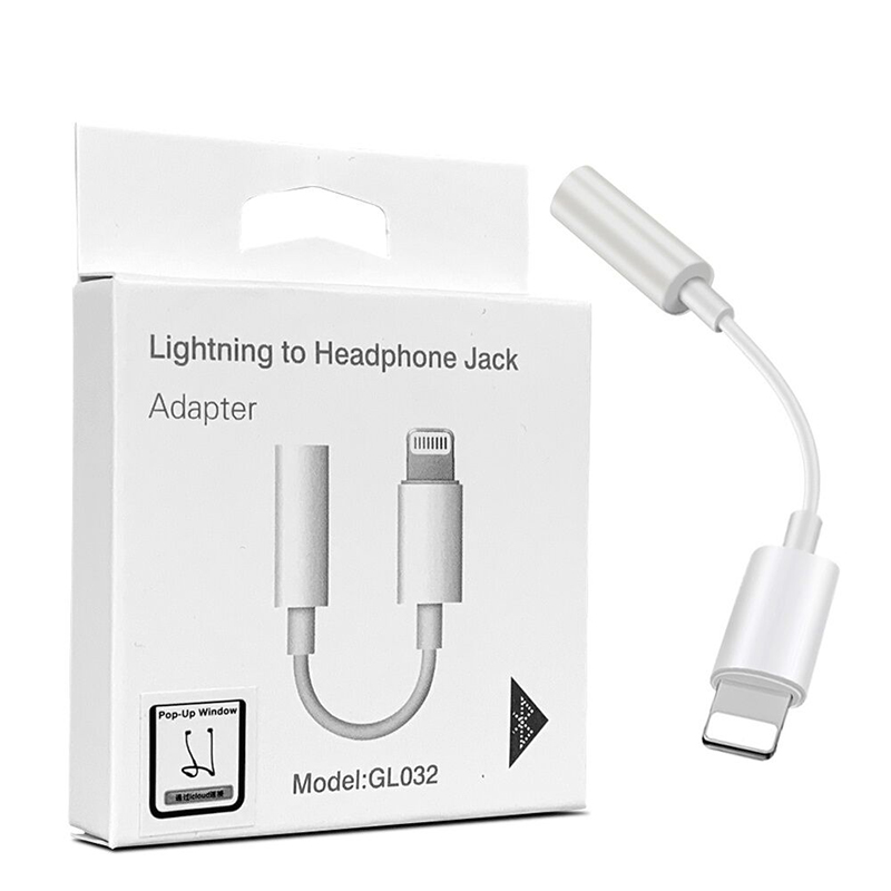 Picture of Lightning to 3.5 mm Headphone Jack Adapter for iPhone 7, 8, 7 Plus, 8 Plus, X-White