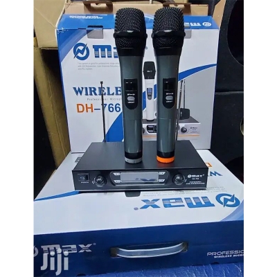Picture of Omax Max DH 769 Wireless Microphone With 2 Mic Black-Black