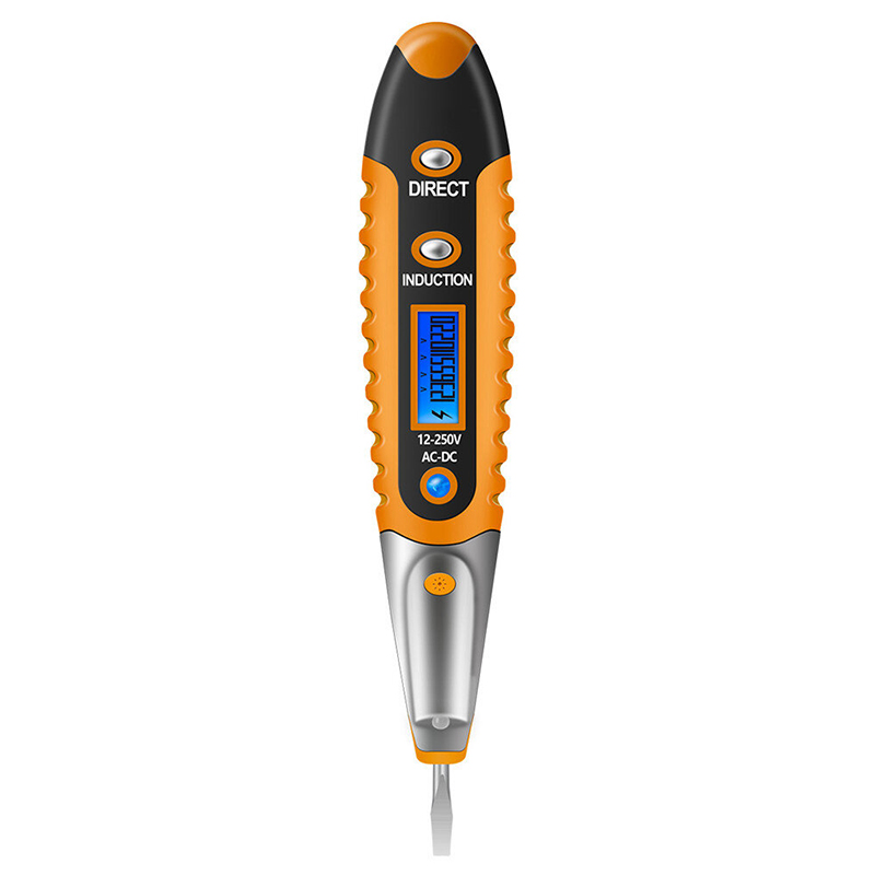 Picture of Voltage Tester Digital AC DC 12-220V Non-Contact Voltage Detector Tester Pen With Night Sight Induction Test Multi Sensor LCD Display Voltmeter-Yellow