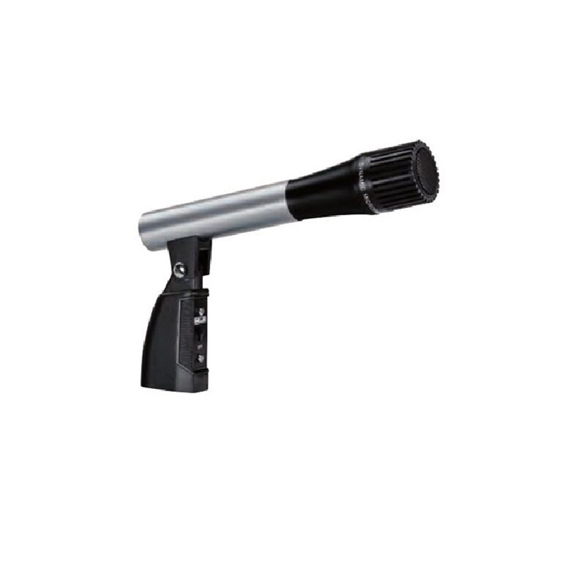 Picture of Ahuja AUD-77DX Wired Microphone Ahuja Unidirectional Dynamic Microphone with Holder 2.5mV/Pa-Silver