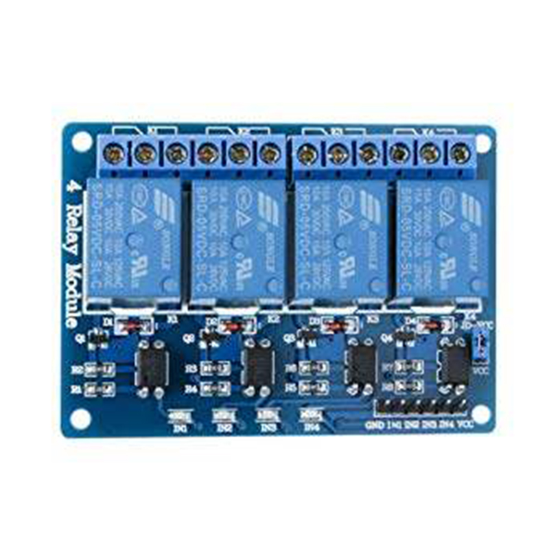 Picture of Arduino 4 channel relay module 5V control board with optocoupler  Relay Output 4 way relay module-Multicolor