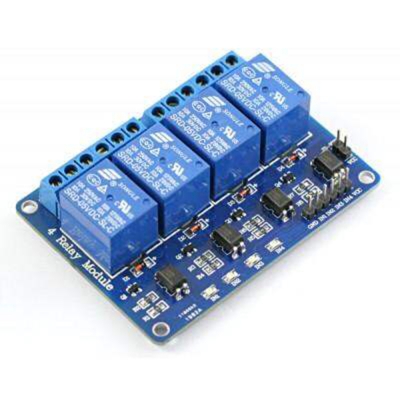 Picture of Arduino 4 channel relay module 5V control board Relay Output 4way relay module-Multicolor