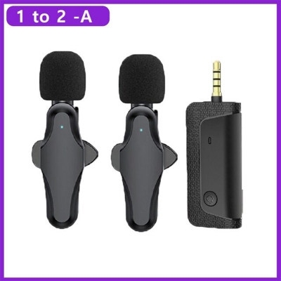 Picture of K35 Pro Dual Mic Wireless Lavalier Microphone for 3.5mm Supported Devices-Multicolor