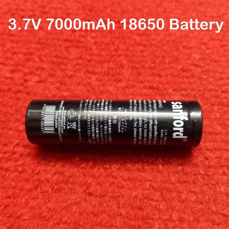 Picture of 18650 3.7V 7000mAh Sanford Strong Light Lithium-ion Rechargeable Battery For Power Bank Power Pack LED Torch Car Toys Laptop Battery DIY-Black