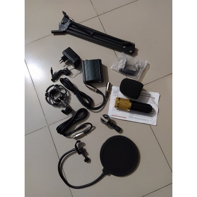 Picture of BM-800 Condenser Microphone Full Studio Package With Phantom Power Supply-Black
