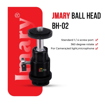 Picture of Jmary BH-02 Portable Phone Holder Mount With Cold Shoe 1/4'' Tripod Mount Stand-Black