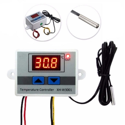 Picture of XH - W3001 Digital LED Temperature Controller 220V AC 10A Thermostat Control Probe, Incubator Temperature Controller, Temperature Controller for Egg Incubator-Multicolor