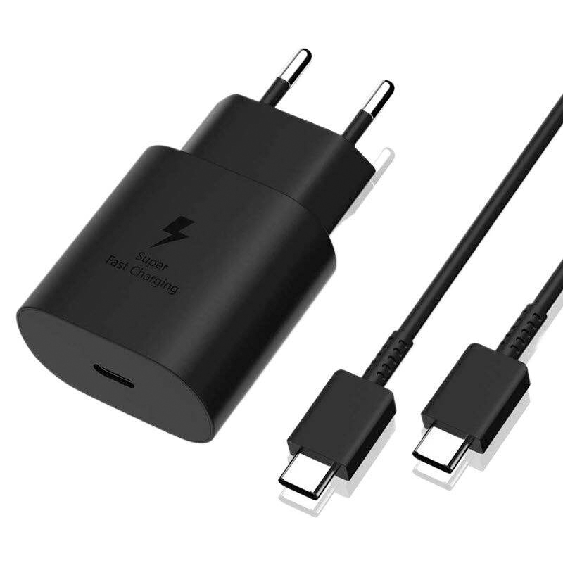 Picture of Samsung 25W PD fast Charger Adapter with Type-C to Type-C Cable(3A) 1M - Black-Black