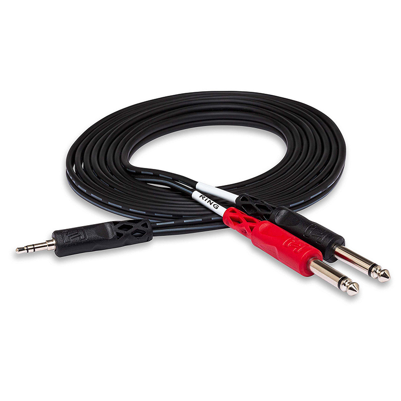 Picture of Guitar Cable (1:2) 5 Feet 3.5Mm To 6.5Mm Dual Male To Male Audio Cable Pure Copper Audio Adapter Extension Cable For Computer Amplifier Mixer - 1.5M - Black - Guitar Strings
