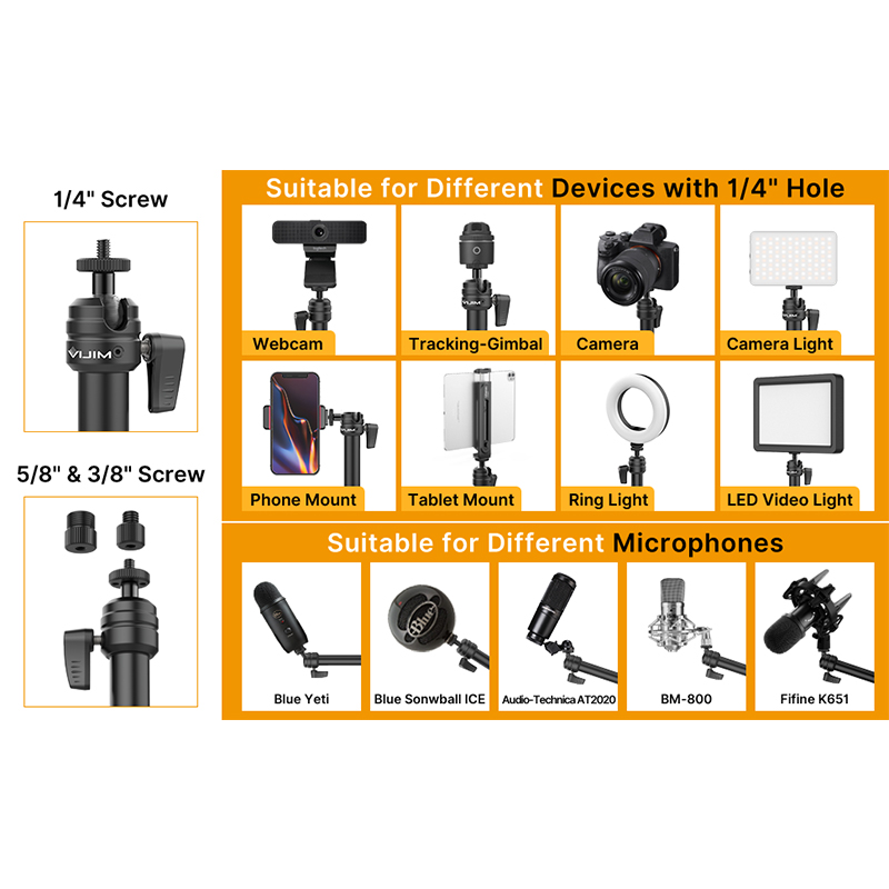 Picture of Ulanzi VIJIM LS08 Flexible Arm Stand Equipment-Black