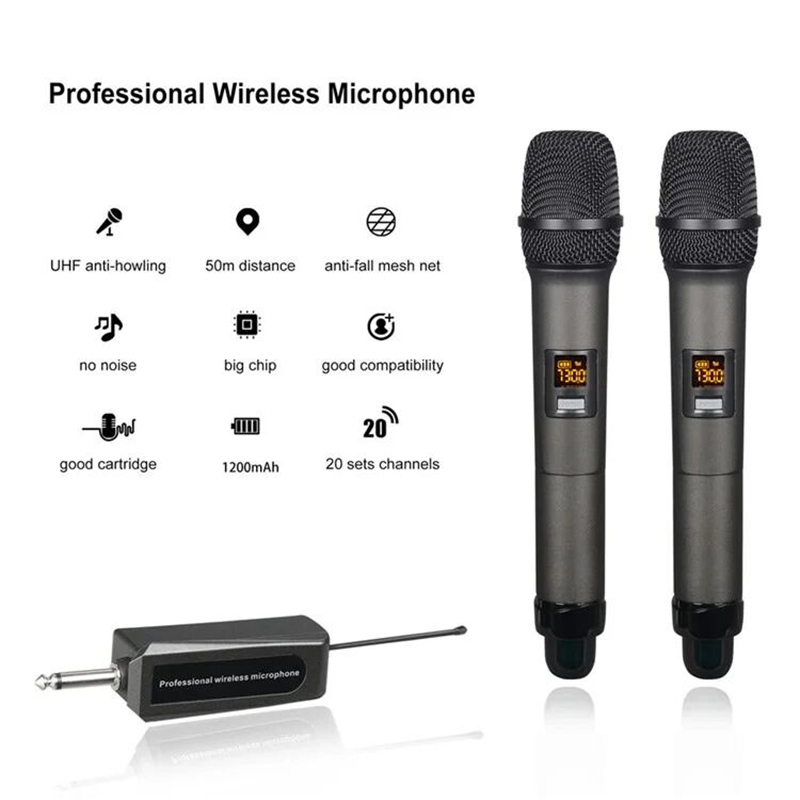Picture of SHENGFU W-15 High Quality Microphone Studio universal microphone wireless microphone for Karaoke Machine/PA Speakers System/Mixer/Speech/Church/Wedding