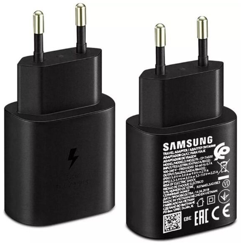 Picture of Samsung 25W USB-C Power Adapter with Cable Official Product-Black