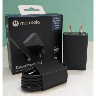 Picture of Motorola Turbo Power 68W USB-C Charger with Ganfast Technology EU pin-Black