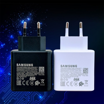 Picture of Samsung  45W PD Power Adapter Charger Super Fast Charge Genuine CERTIFIED Official Adapter For For Galaxy S23 S24 Ultra Z Fold 5 4 3 Flip 5 4 3-Black