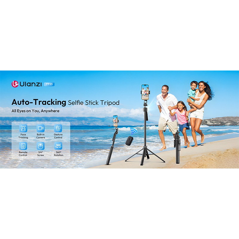 Picture of ULANZI TT23 64" Auto Face Tracking Tripod for iPhone/Android with Remote For Vlogging, Live Streaming, Interviews, Online Classes-Black