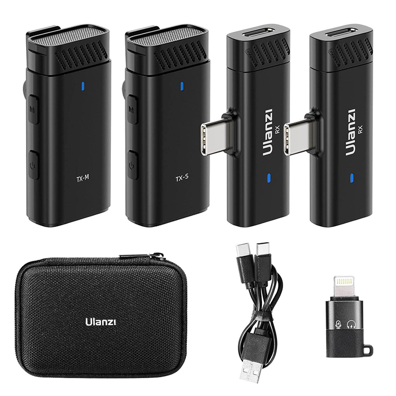 Picture of Ulanzi HM2301 Dual Channel Wireless Lavalier Microphone