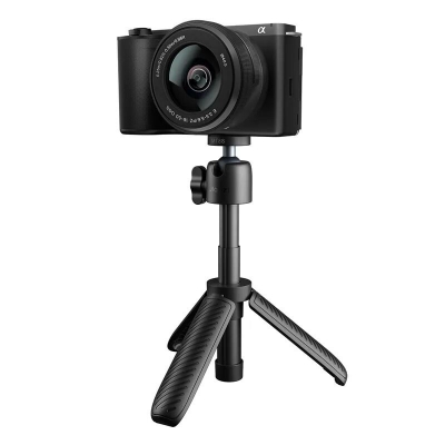 Picture of ULANZI MT88 Small Camera Tripod, Mini 3-in-1 Selfie Stick w Backpack Mount Shoulder Strap, 3-Sect Adjustable Tabletop Handheld Tripod Holder f Action Camera, DJI Pocket3, Xtra Muse, Insta 360 X5-Black