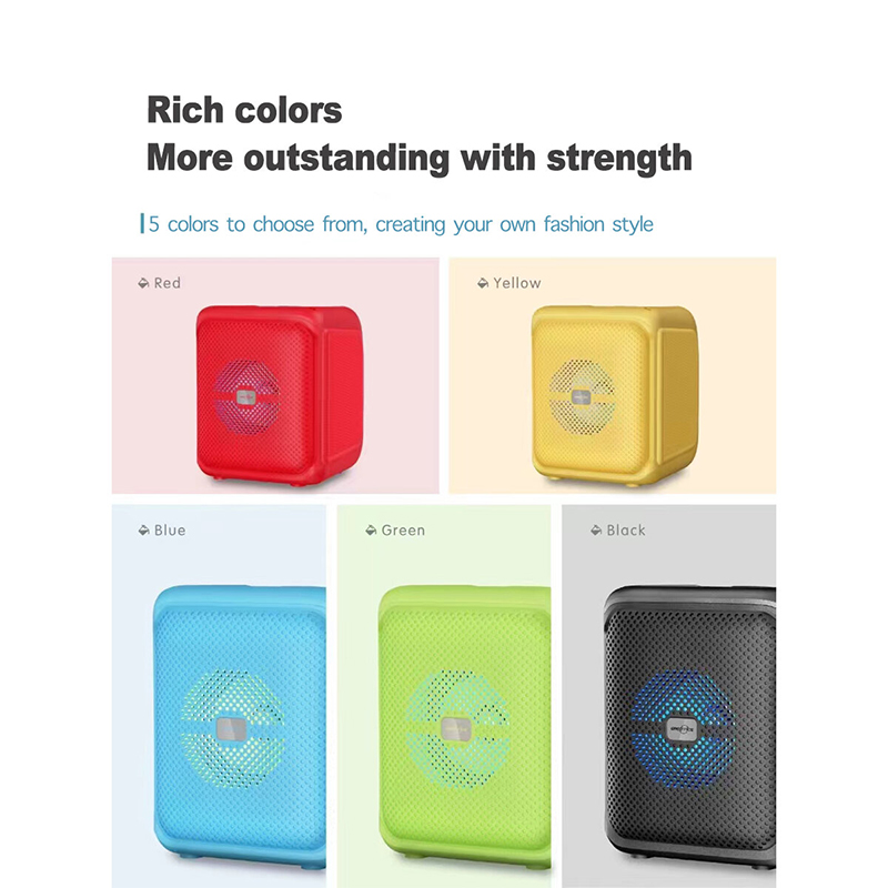 Picture of GTS-1800 Karaoke Microphones Mini Subwoofer Portable Radio Led Lighting with Portable Radio-Multicolor
