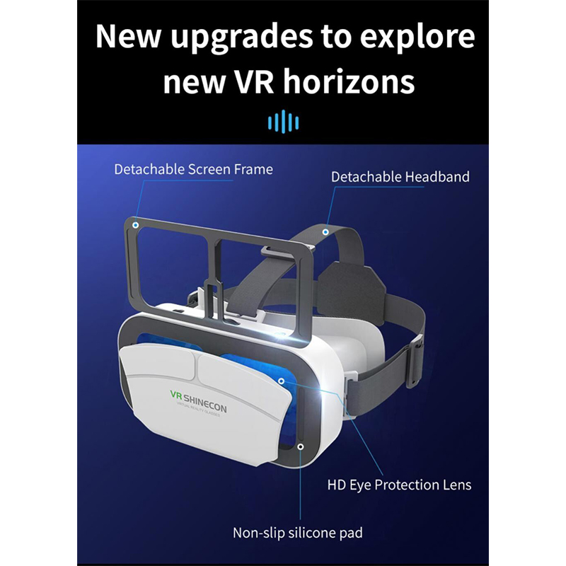 Picture of G12 VR Glasses 4.5 to 7 .0 inch 3D Virtual Reality Gaming Glasses Headset Helmet Goggles Lenses Smart For IOS Android Smartphone-White