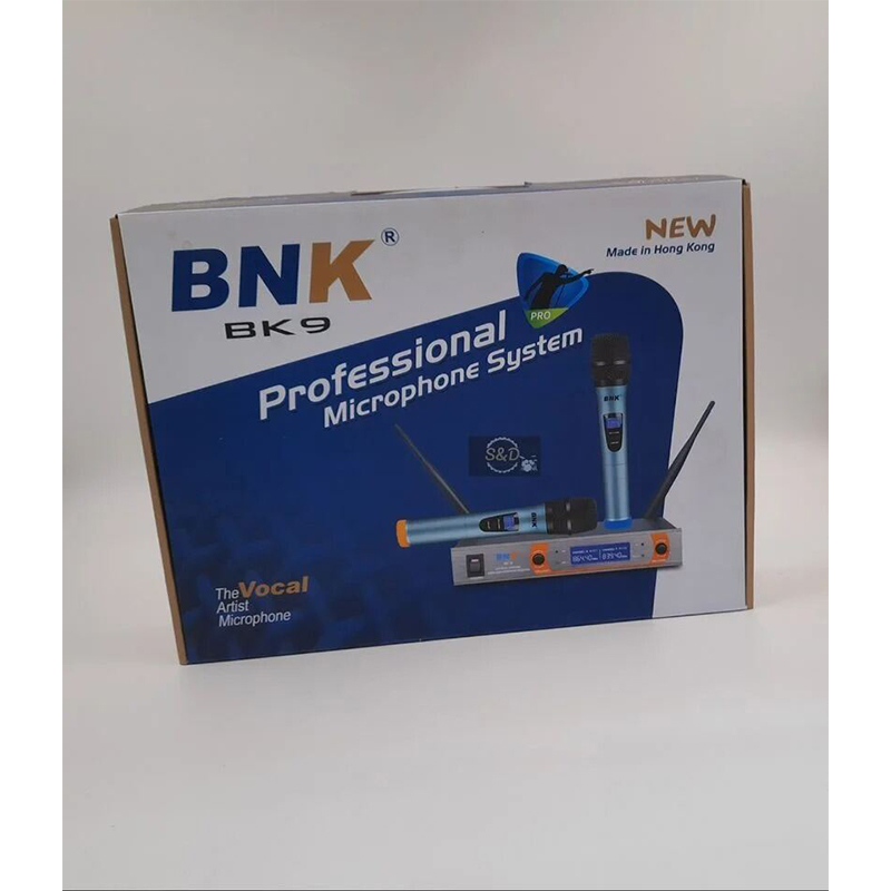 Picture of Professional BNK BK-9 Dual Channel UHF Wireless Handheld Microphone Set Public Address Microphone-2 Handheld