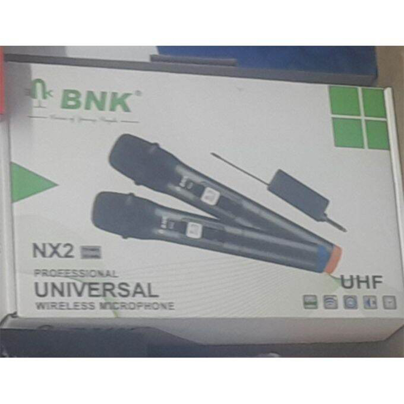Picture of Bnk NX2 Professional Sound Quality Universal Digital Wireless UHF frequency  Dual Microphone with Rechargeable Receiver-Grey