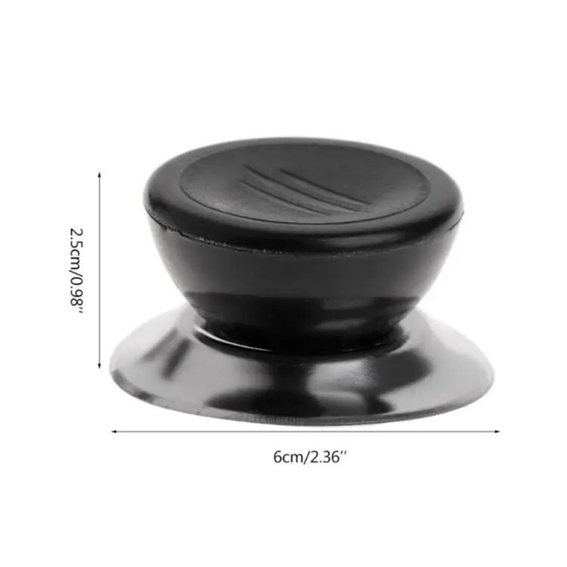 Picture of Universal Pot Lid Top Replacement Knob,Heat Resistant and Prevent static electricity,Easy installation Kitchen Cookware Replacement Pan Lid Holding Handles. (Black)-Black