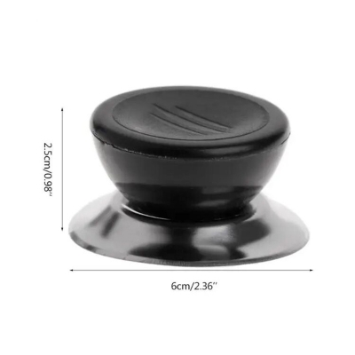 Picture of Universal Pot Lid Top Replacement Knob,Heat Resistant and Prevent static electricity,Easy installation Kitchen Cookware Replacement Pan Lid Holding Handles. (Black)-Black