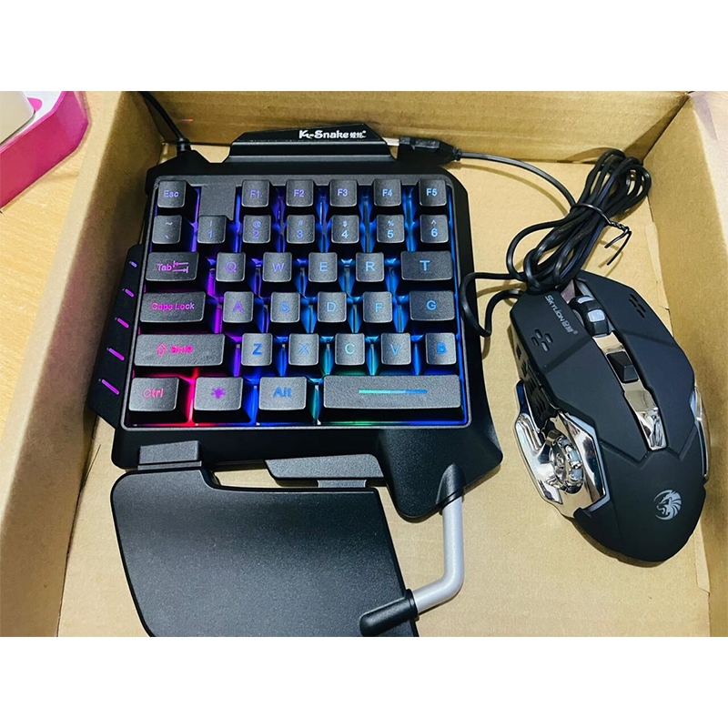 Picture of Mobile Controller Gaming Keyboard Mouse Converter PUBG Keypad Adapter Android USB TYPE-C Game Accessories 4 in 1 Gaming Keyboard Mouse Convertor Combo- Black-Black