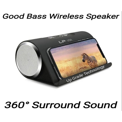 Picture of Mini Portable Custom Colourful Metal Wireless Outdoor Bass Subwoofer Bluetooth Speaker with Mobile Holder Good Bass LP V9A-Multicolour
