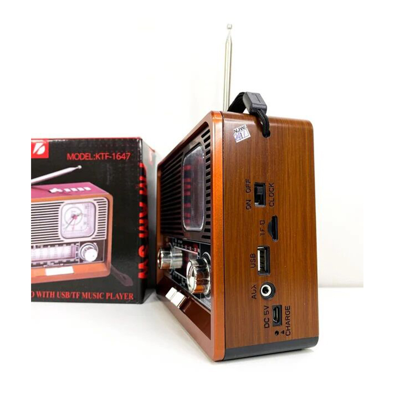 Picture of Portable Wireless AM FM SW 8 Band Bt Outdoor Home Radio Speaker  Ktf-1647 with Flashlight Multi-function Mp3 TF USB Music Player-Multicolour