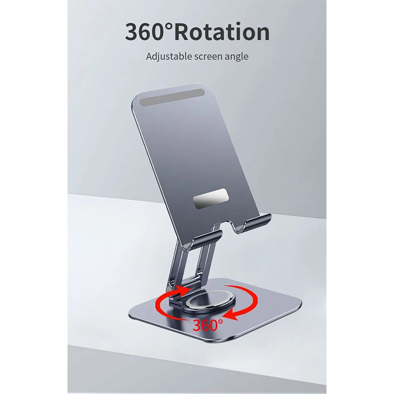 Picture of Jmary MK61 Rotating Stable and Antiskid wide compatibility foldable Desktop Holder For Mobile and Tablet-Silver