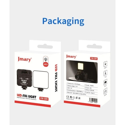 Picture of JMARY FM-59R Dimmable Video Recording Mini Fill Light with 3 Cold Shoe Mounts-Black