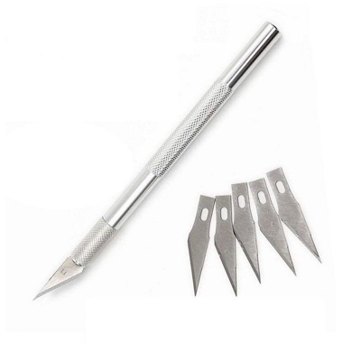 Picture of Wlxy Precision Pen Knife With 5 Interchangeable Sharp Blades-Silver