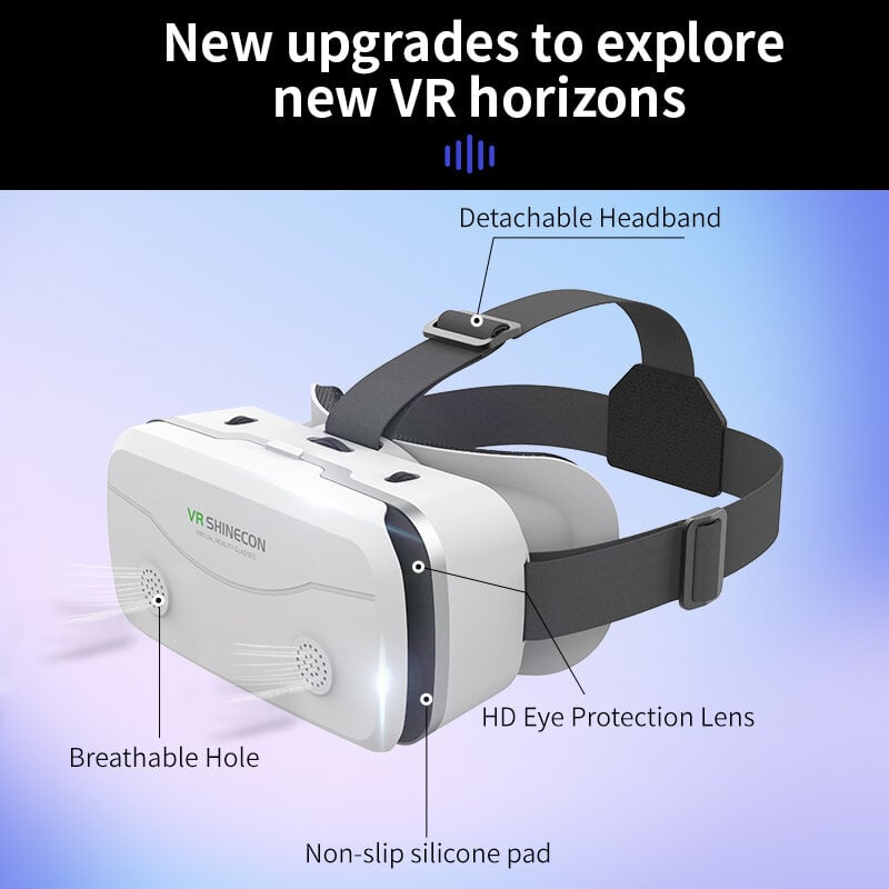 Picture of VR SHINECON SC-G15 3D Virtual Reality Box Gaming Glasses Headset For 4.5-7 inch-Multicolor