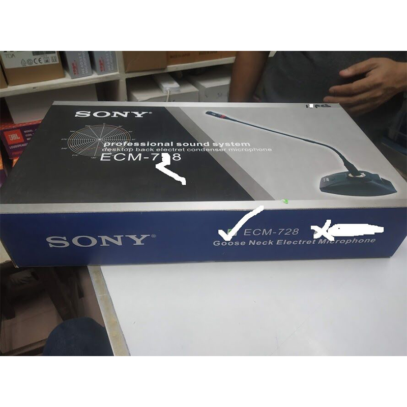 Picture of Sony professional Sound System Desktop Back Electret Condenser Microphone ECM 728