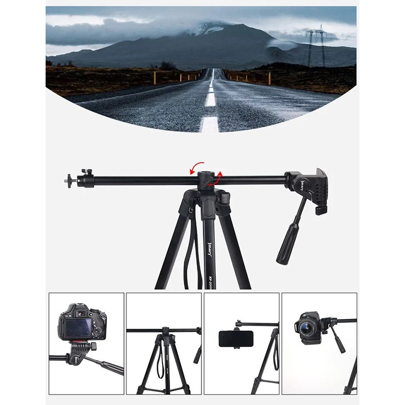 Picture of KP - 2209 1.7M Horizontal Axis Tripod for camera & mobile for Live Streaming Vlogging-Black