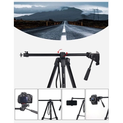 Picture of KP - 2209 1.7M Horizontal Axis Tripod for camera & mobile for Live Streaming Vlogging-Black