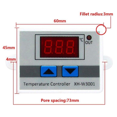 Picture of XH - W3001 Digital LED Temperature Controller 220V AC 10A Thermostat Control Probe, Incubator Temperature Controller, Temperature Controller for Egg Incubator-Multicolor