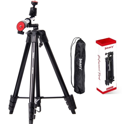 Picture of Jmary KP-2207 Professional Tripod Heavy Duty Aluminum Extendable Tripod with Mobile Phone Holder-Black