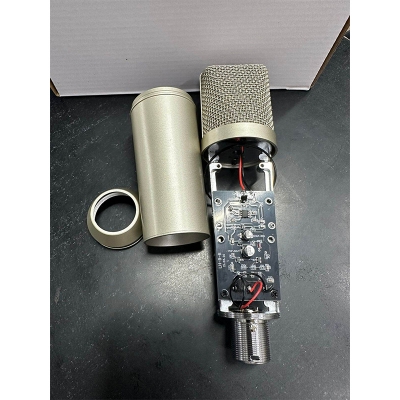 Picture of U87 Microphone Voice Microphone Condenser Microphone Live Microphone for Live/Show, White-Silver