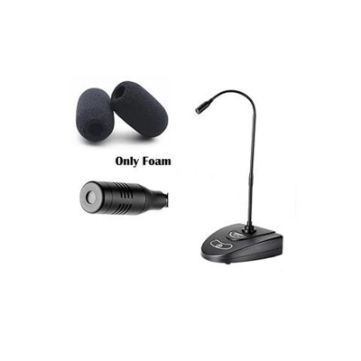 Picture of Microphone Windscreen Sponge Cover Mic Foam Cap for Gooseneck Meeting Mic 1 pices (1*1.5 Inch )  Black-Black