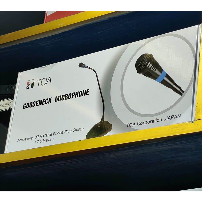 Picture of EM-380 TOA Gooseneck Microphone for Meeting Classroom lecture mosque tafsir madrasah factory-Black