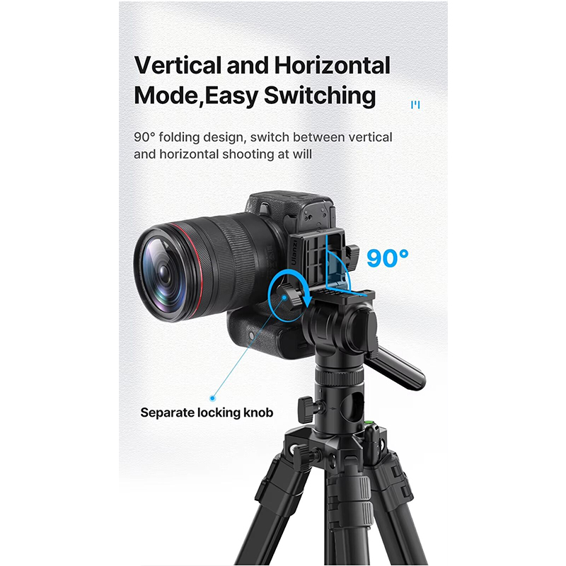 Picture of Ulanzi MT-65 1.76M Horizontal Tripod with 30M Remote Control DSLR Camera Phone Video Tripod Extended Arm for Livestream Shooting-Black