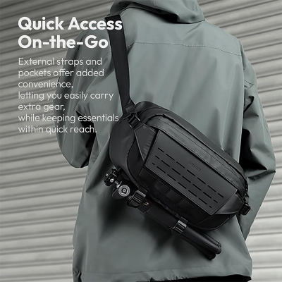 Picture of Ulanzi AB02 Outdoor Sling Bag Body-Cross Bag Chest Bag Travel Bag-Black
